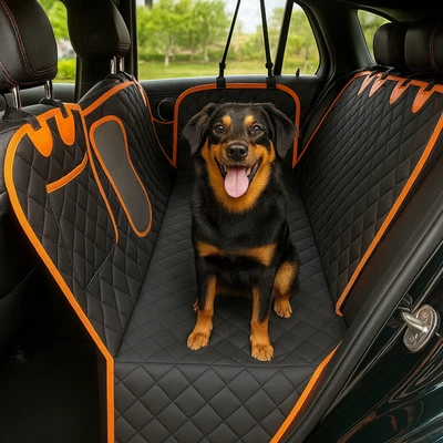 Dog Car Seat Cover for Back Seat Waterproof Hammock Nonslip Backseat Dog Cover - Image 1 of 4