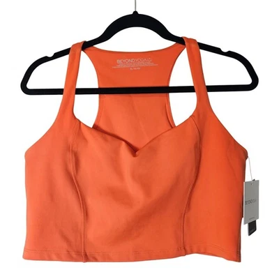 NWT Beyond Yoga XL POWERBEYOND Cropped Tank Orange Racerback Activewear Workout - Image 1 of 4