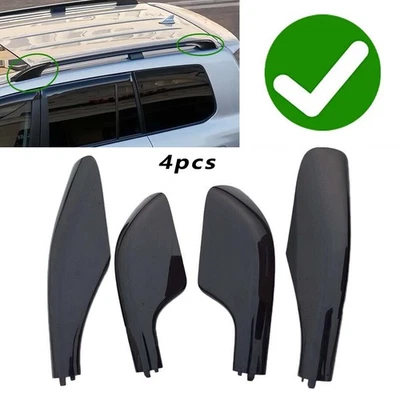 4pcs For Toyota Land Cruiser LC100 1998-2007 ​Roof Rack Rail End Cover Black NEW - Image 1 of 4