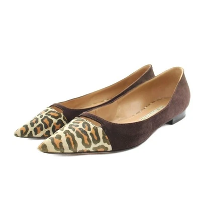 Zapatos de salón Pellico Anima punta tacón bajo patrón camuflaje gamuza marrón 0044/Yt Foto 1 de 4