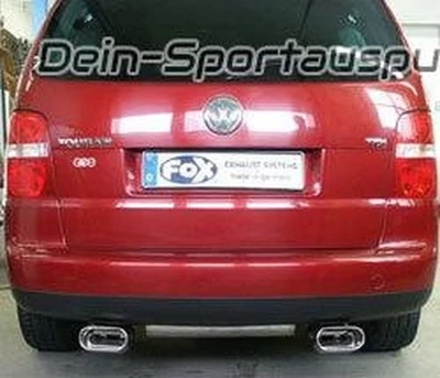 Fox Duplicado Escape Deportivo VW Touran 160x80 Plano Ovalado - Imagen 1 de 2