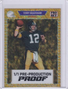 Juego profesional 2024 Terry Bradshaw Gold Shimmer 1/1 prueba #89A-TB3 Pittsburgh Steelers - Imagen 1 de 2