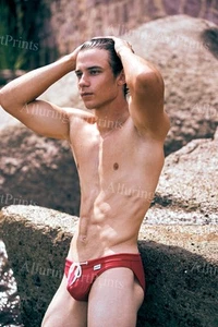 Impresión fotográfica modelo masculino desnudo delgado guapo trozo abdominales universidad -R445 - Imagen 1 de 1