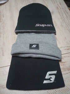3 Snap-on Beaniea - schwarz grau tailliert, 1 wendbar - Bild 1 von 5