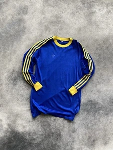 Camiseta Adidas Suecia Manga Larga Años 70-80 Hecha en Alemania Occidental Fútbol - Imagen 1 de 10
