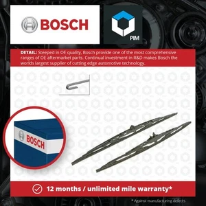 2x Wiper Blades (Pair) fits MERCEDES C180 Front 1.8 2.0 00 to 03 Windscreen Set - Picture 1 of 7