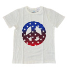 NWT J. Crew Kids' Red/White,Ivory/Blue America Peace 4th of July T-Shirt- 4-5