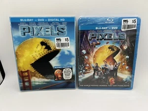 Pixels (2015) Blu-ray + DVD + OOP Rare Target Pac Man Lenticular Slipcover - Picture 1 of 8