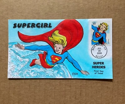 US FDC Collins HP #4084i Super Girl DC Comics Super Heroes 2006 - Image 1 of 3