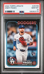 2024 Topps Update Andy Pages RC #US108 – Dodgers Future Star! PSA 10 GEM MINT! - Picture 1 of 2