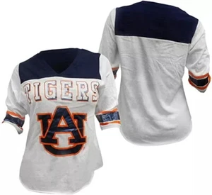 Auburn Tigers Women's NCAA Touchdown Tee V-Neck T-Shirt - Picture 1 of 1
