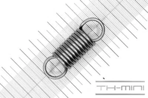 Resorte de tracción 2,5 mm gancho ojal 18,5x54,1 mm 22,8 kg espiral acero inoxidable metal - Imagen 1 de 1
