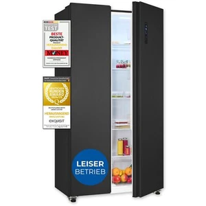 Exquisit Side-by-Side-Kühlschrank,  4-Sterne-Gefrieren, SBS546-040E inoxlook-az - Bild 1 von 8