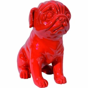 Dekofigur Mops sitzend rot - Picture 1 of 1