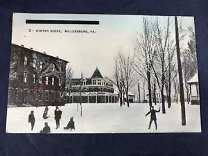 C4-34 VINTAGE POST CARD - 1909 WINTER SCENE, MILLERBERG, PA - Picture 1 of 5
