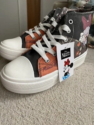 Girls Minnie Mouse  High Top Tennis Shoes Sz 13, 2 Or 3 Available - Image 1 of 4