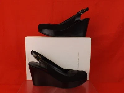 NUEVO EN CAJA SANDALIA MARC BY MARC JACOBS PLATAFORMA CUERO GAMUZA NEGRA CUÑA HONDA 39.5 Foto 1 de 4