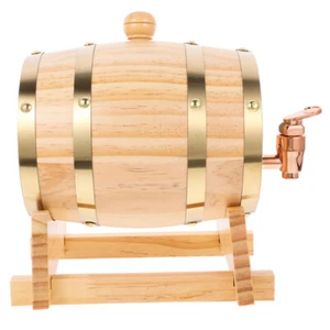 1 Set Wine Bucket Wood Wine Barrel Wooden Dispenser Beer Aging Barrel Wood - Picture 1 of 12