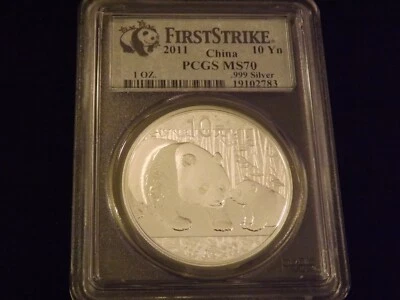 2011    10 Yn                    PANDA         First Strike         PCGS MS 70 - Image 1 of 2
