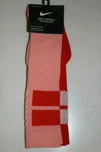 NIKE SWOOSH CUSHIONED OVER THE CALF SOCKS 2PACK SX7312-902 UNISEX KIDS UK2-5 - Picture 1 of 11
