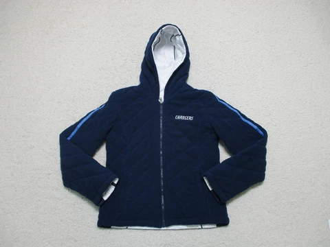 San Diego Chargers Jacket Small Adult Blue White Reversible Fleece Hoodie Womens Cover