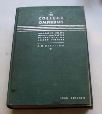 The College Omnibus : 1935 edition ~ James Dow McCallum ~ 1935 ~ Harcourt Brace - Image 1 of 4