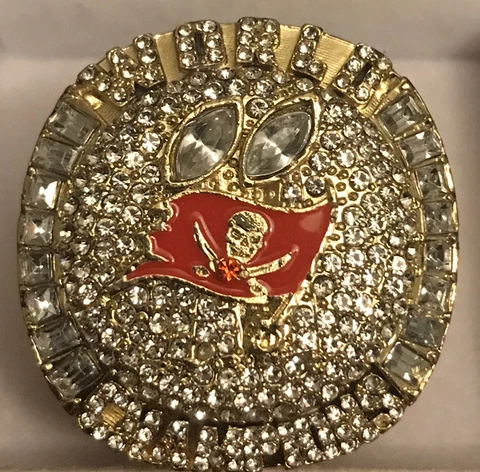 2021 BUCCANEERS SUPER BOWL CHAMPIONSHIP TOM BRADY SIZE 13 MVP RING w/BLACK BOX Cover