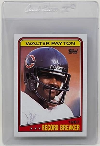 Tarjeta de fútbol americano Walter Payton 1988 Topps Chicago Bears NFL #5 Record Breaker Salón de la fama - Imagen 1 de 2
