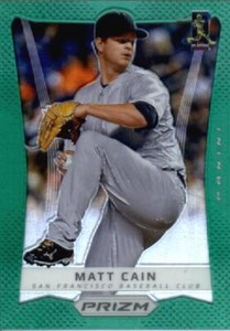 2012 Panini Prizm Prizms Green #83 Matt Cain 