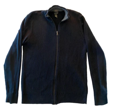 Suéter INC International Concepts Cremallera Completa Para Hombre XL Negro Cuello Simulado XL Acanalado Foto 1 de 4