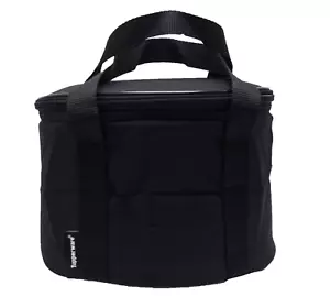 Portabolsas aisladas redondas negras con asas ~ Cremallera - por Tupperware Nuevo - Imagen 1 de 3