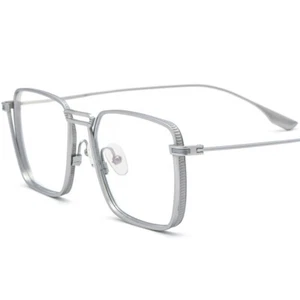 Monturas de gafas rectangulares de titanio puro con borde completo gafas RX 54-18-145 - Imagen 1 de 24