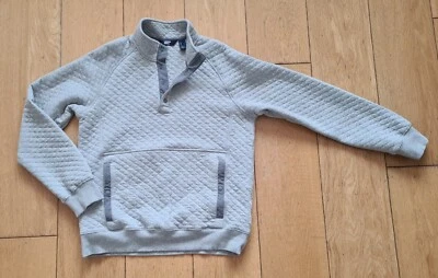 Lands End Grey Men's Sweatshirt UK S Quilted Pullover Jumper  - Image 1 of 4
