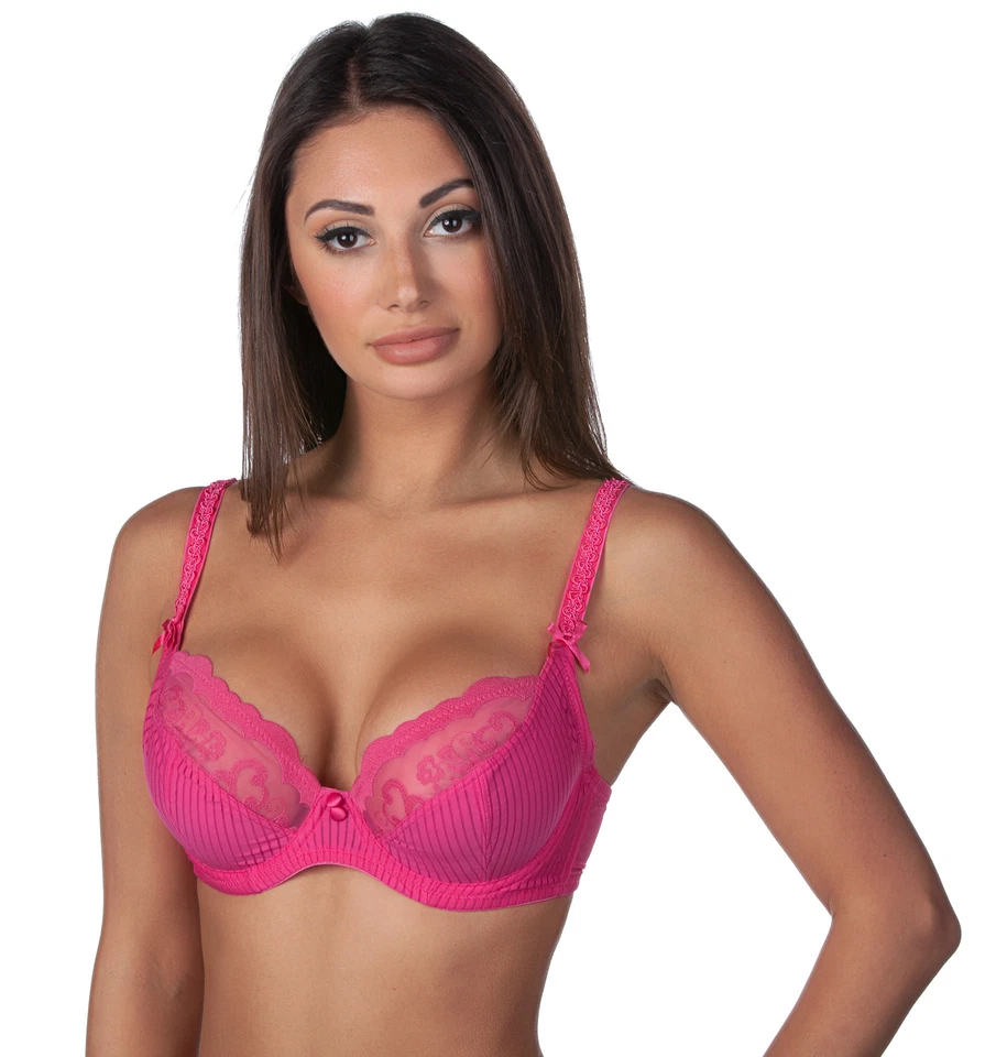 Sujetador con aros sin forro satinado Fleur de Leis para mujer con lencería Alegro 9052B Foto 1 de 4