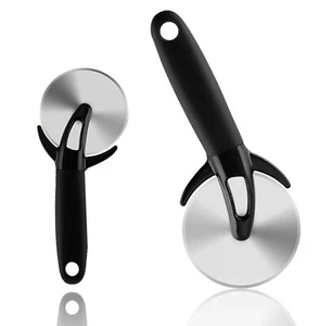 2 x Pizzaroller Pizza Schneider Cutter Pizzarad Rollmesser Pizzamesser Edelstahl - Bild 1 von 8