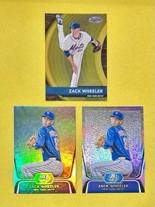ZACK WHEELER 2011 Bowman’s Best #BBP18 and 2012 Bowman Platinum #BPP48 & #BPP48 - Picture 1 of 2