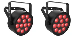 (2) Chauvet DJ SlimPAR Q12 ILS RGBA D-Fi USB DMX Par Can Party/Stage Wash Lights - Picture 1 of 8