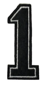 Patch zum Aufnähen für Kleidung Rucksäcke Hüte Jacken Hosen NUMBER ONE # 1 SIGN A84 - Bild 1 von 3