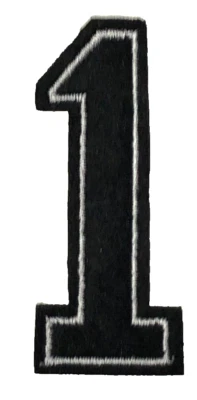 Patch Sew On for Clothing Backpacks Hats Jackets Pants NUMBER ONE # 1 SIGN A84 - Image 1 of 3