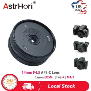 US AstrHori 14mm F4.5 APS-C UltraWide Angle Manual Lens for Canon Fuji Nikon M43 - Picture 1 of 12