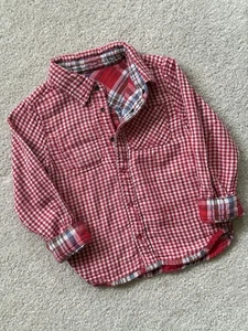 Ultra soft checkered cotton flannel double sided shirt, 3-4T - Picture 1 of 4