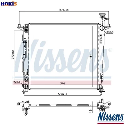 RADIATOR ENGINE COOLING 606428 FOR KIA SORENTO/III/PRIME/SUV SORENTO/SORENTO - Image 1 of 4