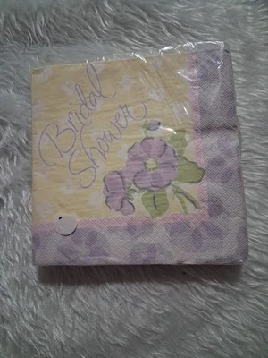 Wild Violets Bridal Shower Paper Napkins - Image 1 of 3