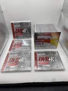 10x Packard Bell DVD+R + 4x Sony DVD + R - Single use. Brand New Sealed Units - Picture 1 of 4