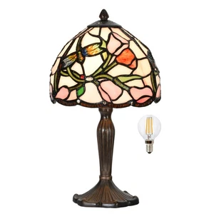 TL0009 Tiffany Lampe Tulpe Design Buntglas Tischlampe 8" T x 14,25" H für... - Bild 1 von 7