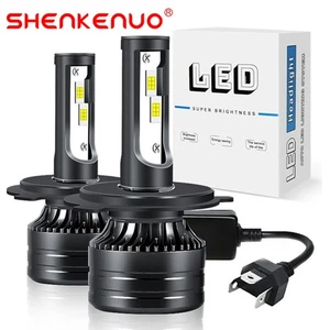 LED Headlight Kit H4 HB2 9003 6000K Hi/Low Bulbs for HONDA CIVIC 1992-2002 2003 - Picture 1 of 14