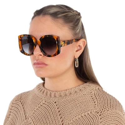 Óculos de sol feminino Gucci azul borboleta degradê GG1257S 004 53 GG1257S 004 53 - Imagem 1 de 4