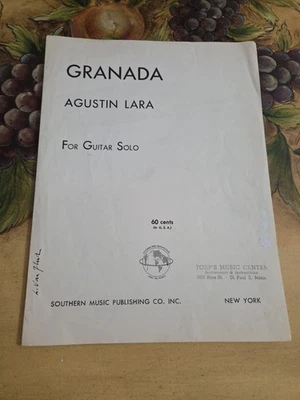 Partituras extremadamente raras de Agustín Lara Granada para guitarra clásica Foto 1 de 2