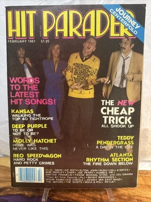 Vintage Hit Parader Magazine - February 1981 Cheap Trick-David Lee Roth -Journey - Image 1 of 4