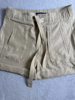 Pantalones Cortos Polo Ralph Lauren Mujer Talla 2 Beige 100% Seda Informales Foto 1 de 4